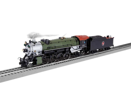USRA 2-8-2 Heavy Mikado - 3-Rail w/Legacy Sound, Control & Smoke -- Great Northern #3208 (green, black, silver, Tuscan)