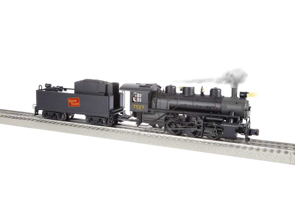 USRA 0-6-0 - 3-Rail w/Legacy Sound, Control & Smoke -- Grand Trunk #7527 (black, graphite, red logo)