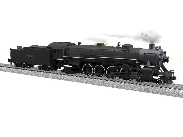 USRA 4-8-2 Light Mountain - 3-Rail w/Legacy Sound, Control & Smoke -- Alaska Railroad #801 (black, graphite, yellow)