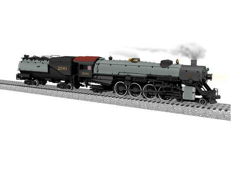 USRA 4-8-2 Light Mountain w/Vanderbilt - 3-Rail Legacy Sound, Control & Smok -- Seaboard Air Line #200 (gray, black, Tuscan, Heart Logo)