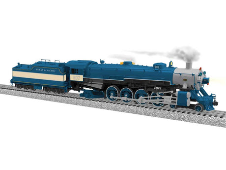 USRA 4-8-2 Mountain - 3-Rail w/Legacy Sound, Control & Smoke -- Texas & Pacific #907 (blue, cream, graphite, yellow)
