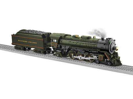 4-6-2 Pacific - 3-Rail - LionChief 2.0 Sound and Control -- Baltimore & Ohio President Monroe (green, yellow, graphite)