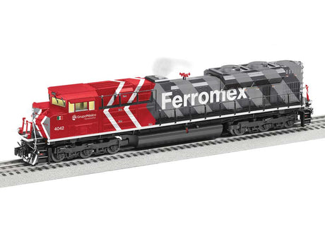 EMD SD70M-2 - 3-Rail w/Legacy Sound, Control & Smoke -- Ferromex #4042 (Stripe Scheme, red, gray, white)