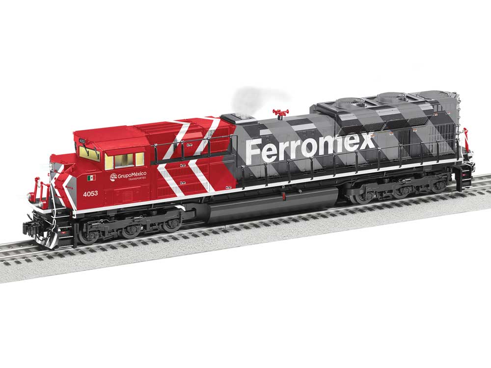 EMD SD70M-2 - 3-Rail - Unpowered -- Ferromex #4053 (Stripe Scheme, red, gray, white)