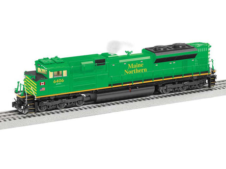 EMD SD70M-2 - 3-Rail - Unpowered -- Maine Northern #6406 (green, yellow)