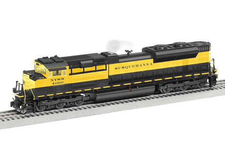 EMD SD70M-2 - 3-Rail w/Legacy Sound, Control & Smoke -- New York, Susquehanna & Western #4060 (black, yellow)