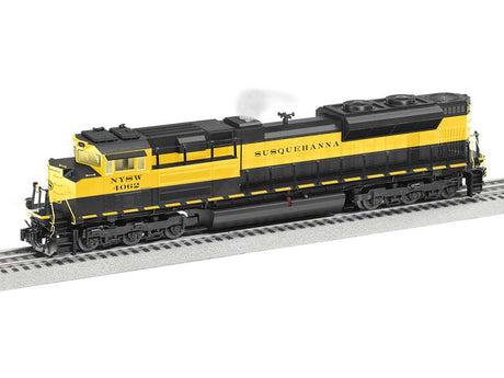 EMD SD70M-2 - 3-Rail - Unpowered -- New York, Susquehanna & Western #4062 (black, yellow)