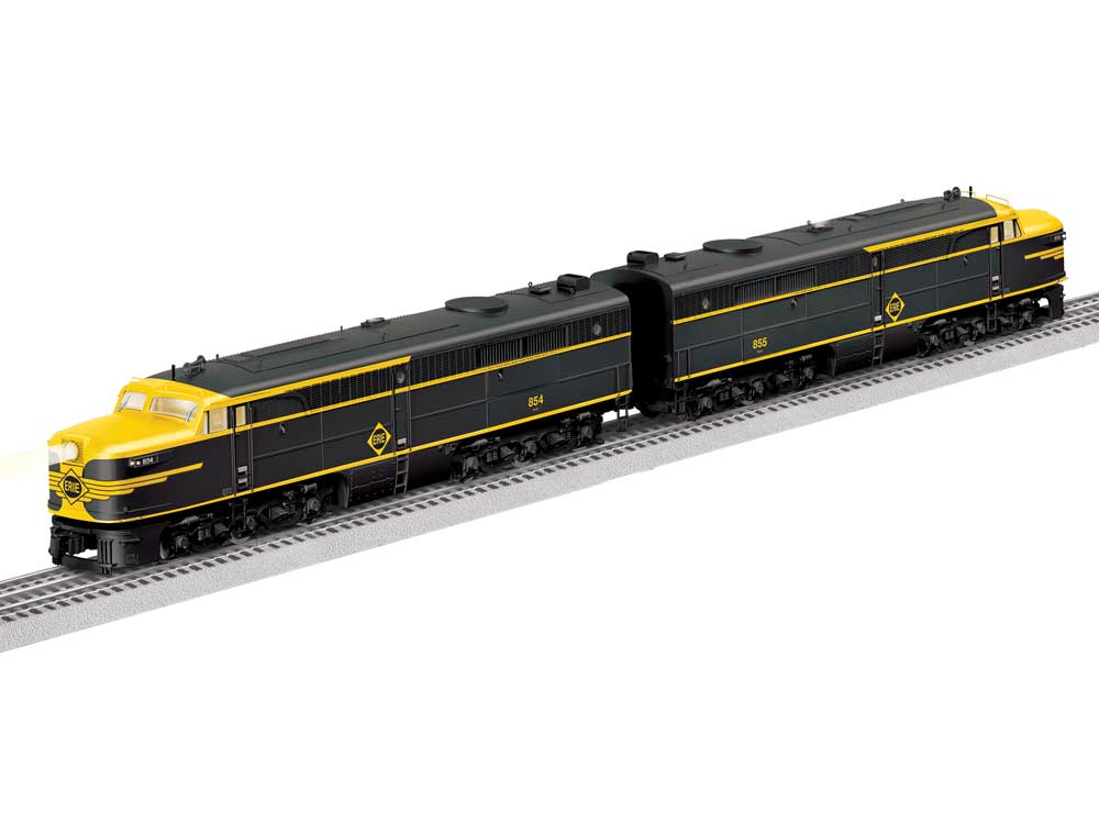Alco PA A-A Powered/Unpowered Set w/Legacy Sound, Control & Smoke -- Erie #854, 855 (black, yellow)
