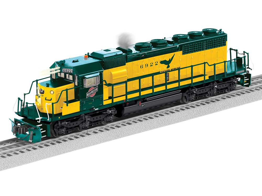 EMD SD40-2 - 3-Rail w/Legacy Sound, Control & Smoke -- Chicago & North Western #6922 (yellow, green, Falcon Service)