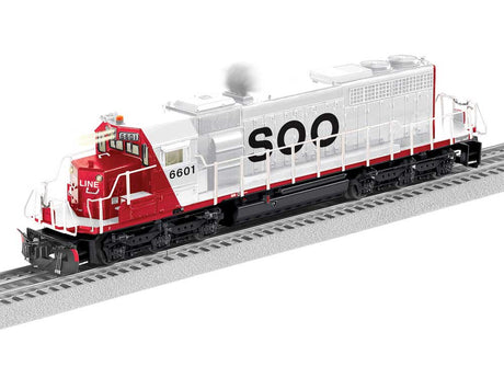 EMD SD40-2 - 3-Rail w/Legacy Sound, Control & Smoke -- Soo Line #6601 (white, red, black)
