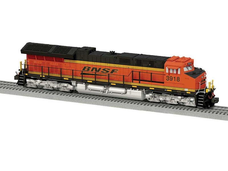 GE ET44C4 - 3-Rail - Legacy(R) Sound and Control -- BNSF Railway #3918 (H3, orange, black, yellow, Wedge Logo)