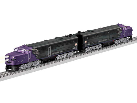 Alco PA A-A Powered/Unpowered Set w/Legacy Sound, Control & Smoke -- Halloween #1030, 1031 (Midnight Flyer, black, purple)