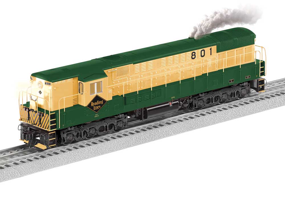 H24-66 Trainmaster - 3-Rail - Legacy Sound, Smoke & Control -- Reading #801 (yellow, green)