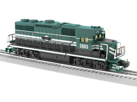 EMD GP38 - 3-Rail w/LionChief Plus 2.0 Sound, Control & Smoke -- Paducah & Louisville #3803 (green, black, whtie)