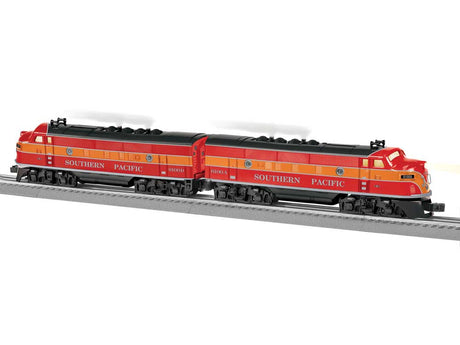 EMD F3 Powered A/Non-Powered A Set - 3-Rail - LionChief 2.0 Sound and Control -- Southern Pacific #6100A, 6100D (Daylight, red, orange, black)