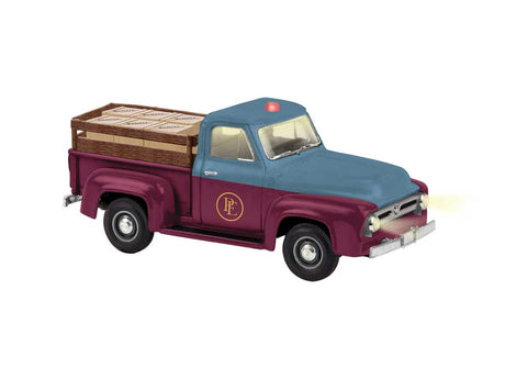 Operating Vintage Pickup Truck with Crate Load - TMCC Control -- The Polar Express(TM) (maroon,, blue)