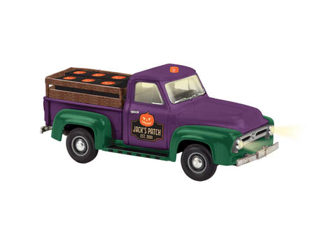 Operating Vintage Pickup Truck with Crate Load - TMCC Control -- Halloween Jack's Patch (purple, green)