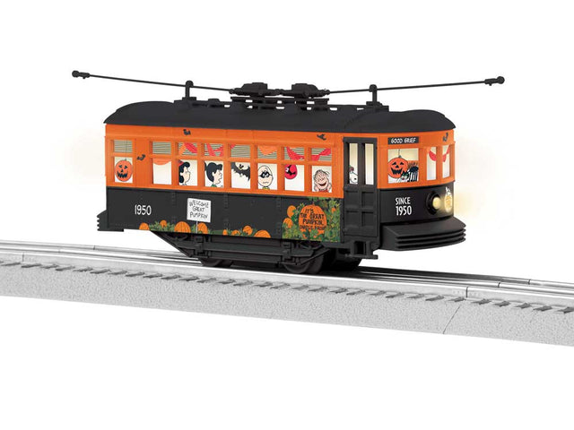 Trolley - 3-Rail - Conventional -- Peanuts(TM) Halloween (orange, black)