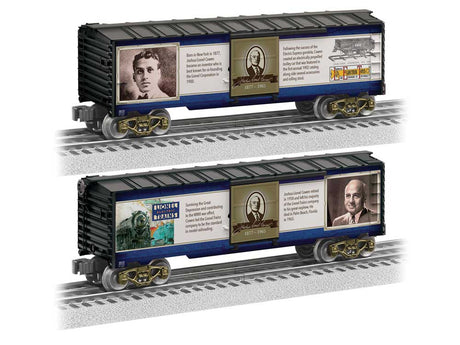 Steel Boxcar - 3-Rail - Ready to Run -- Joshua Lionel Cowen Notable American (125th Anniversary, black car)