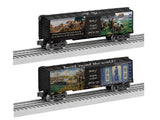 Steel Boxcar - 3-Rail - Ready to Run -- Battles of Lexington & Concord 250th Anniversary (black car)-1