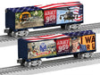 Steel Boxcar - 3-Rail - Ready to Run -- US Army 250th Anniversary (blue, red, white, Full Color Artwork)