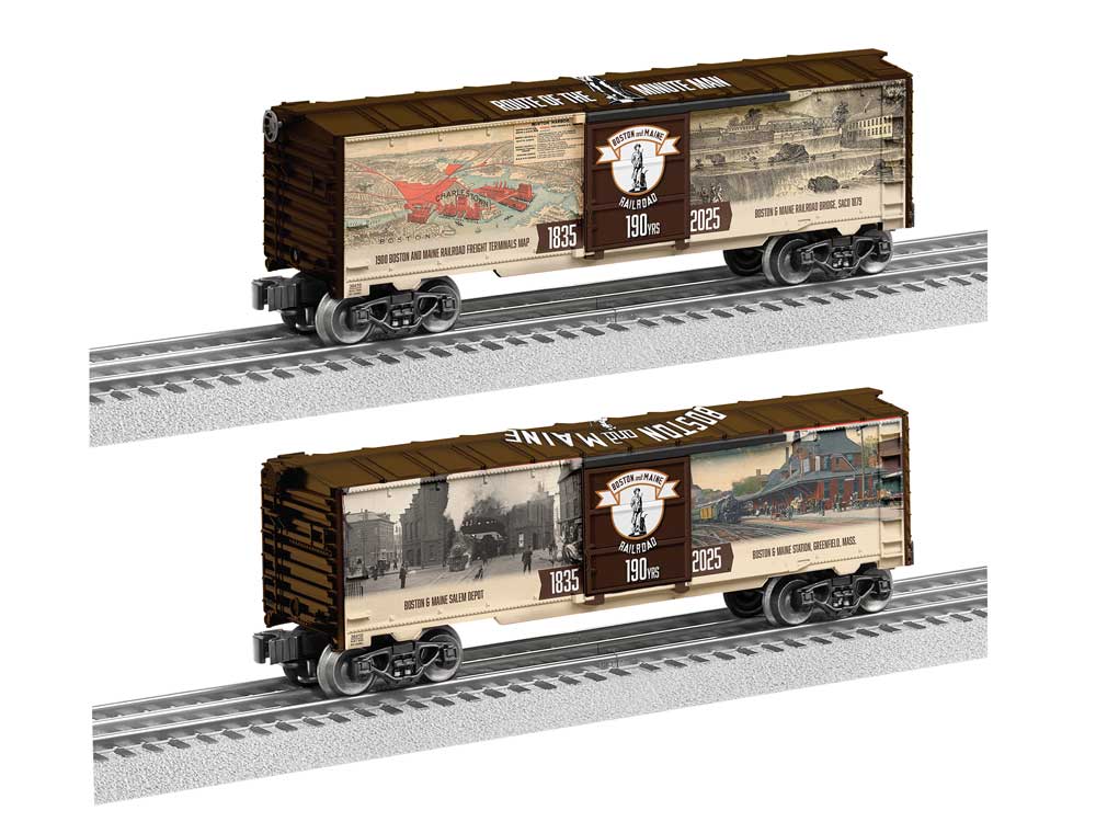 Steel Boxcar - 3-Rail - Ready to Run -- Boston & Maine (190th Anniversary Commemorative)-1