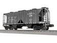 Class AC-2 2-Bay Covered Hopper - 3-Rail - Ready to Run -- Atlantic Coast Line #87251 (black, white)
