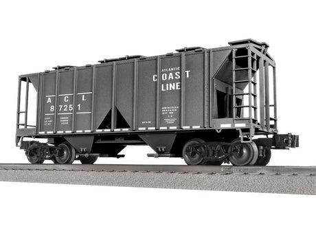 Class AC-2 2-Bay Covered Hopper - 3-Rail - Ready to Run -- Atlantic Coast Line #87251 (black, white)
