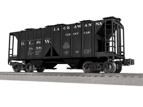 Class AC-2 2-Bay Covered Hopper - 3-Rail - Ready to Run -- Delaware, Lackawanna & Western #18506 (black, white)