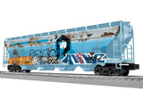 ACF 4-Bay Covered Hopper - 3-Rail - Ready to Run -- The Andersons AEX #5094 (Ex-RI, Weathered, blue, black, Graffiti)-2