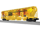 ACF 4-Bay Covered Hopper - 3-Rail - Ready to Run -- CSX #201582 (Ex-FLS, Weathered, yellow, black, Graffiti)-2