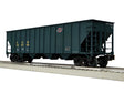 100-Ton 4-Bay Hopper 3-Pack - 3-Rail - Ready to Run -- Chicago & North Western Set B (green, yellow, small logo)