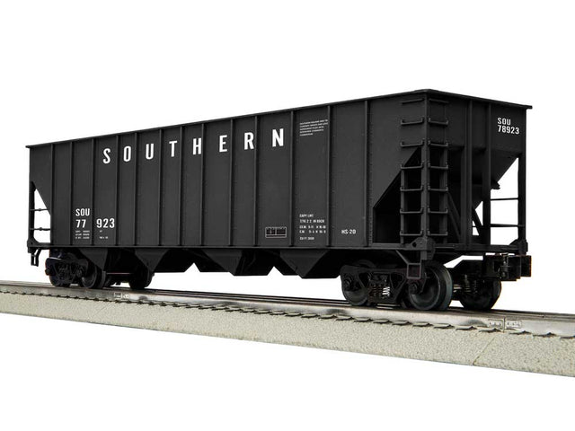 100-Ton 4-Bay Hopper 3-Pack - 3-Rail - Ready to Run -- Southern Railway Set A (black, white)