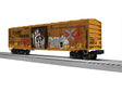 ACF 50' Boxcar - 3-Rail - Ready to Run -- Railbox #32508 (Weathered, yellow, black, graffiti)-1