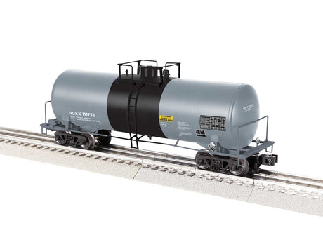 ACF 40' Frameless Tank Car - 3-Rail - Ready to Run -- Hooker Chemical HOKX #111736 (gray, black)