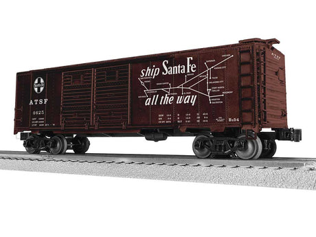 40' Double-Door Boxcar - 3-Rail - Ready to Run -- Santa Fe #4625 (Boxcar Red, white, Super Chief Slogan)-2