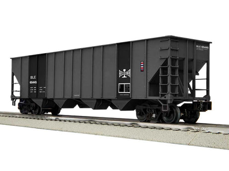 100-Ton 4-Bay Hopper - 3-Rail - Ready to Run -- Bessemer & Lake Erie #65445 (black)