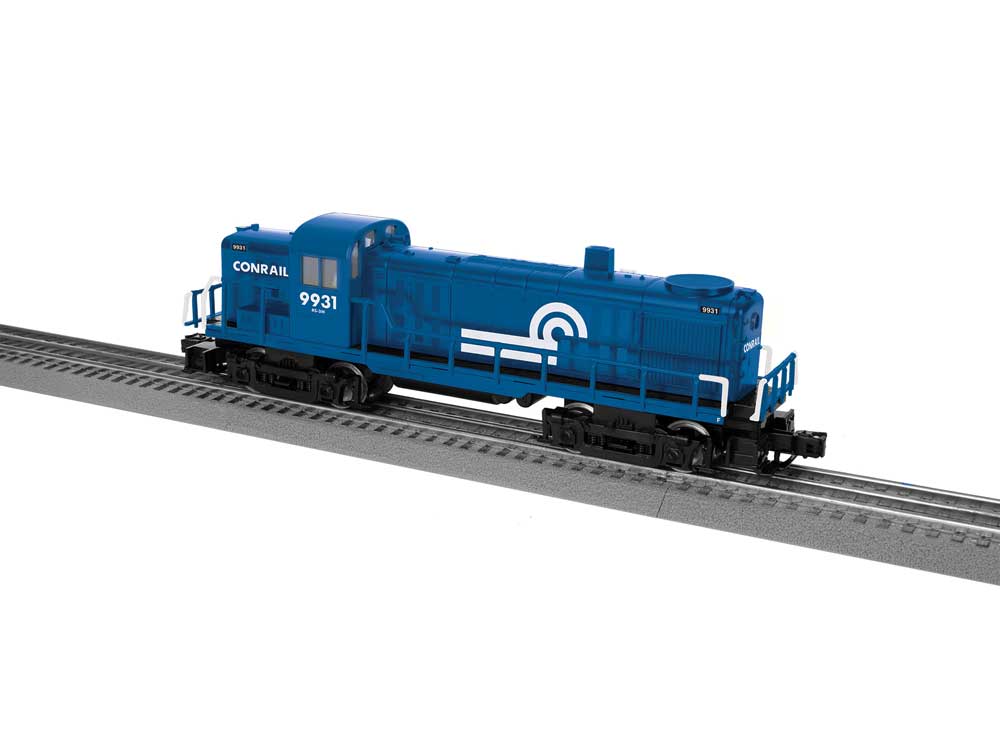Alco RS3 - 3-Rail - LionChief Plus 2.0 Sound and Control -- Conrail #9931 (blue, white)