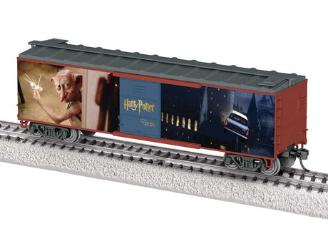 40' Steel Flat-End Boxcar - Ready to Run -- Harry Potter Chamber Of Secrets Movie (Boxcar Red, gray, color images)-1