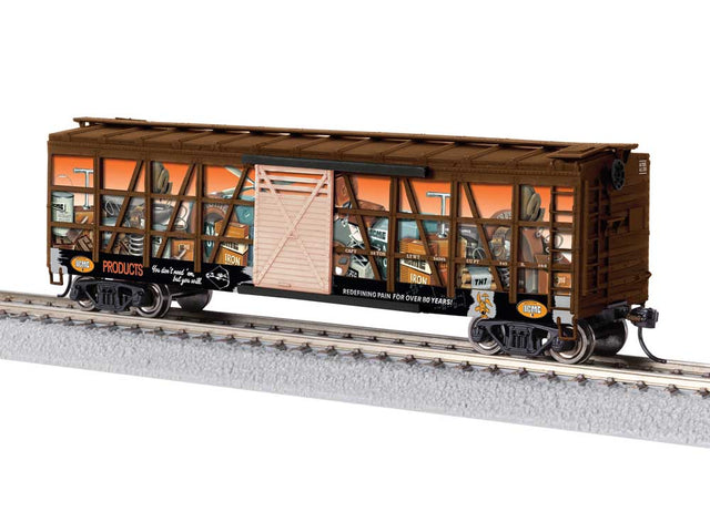 40' Clear-Side Boxcar - Ready to Run -- ACME Factory (Boxcar Red, orange)