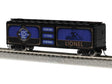 40' Steel Flat-End Boxcar - Ready to Run -- Lionel (125th Anniversary, black, blue, gold)-1