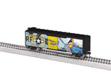 40' Steel Flat-End Boxcar - Ready to Run -- Wings Of Angels Jessie Ray (black, Pin-Up Girl Art)-2
