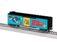 40' Steel Flat-End Boxcar - Ready to Run -- Tom & Jerry (85th Anniversary blue, red, yellow)-1