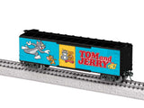 40' Steel Flat-End Boxcar - Ready to Run -- Tom & Jerry (85th Anniversary blue, red, yellow)-2