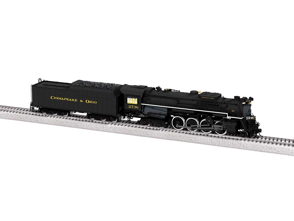 2-8-4 Kanawha - Standard DC -- Chesapeake & Ohio #2736 (black, graphite, yellow)