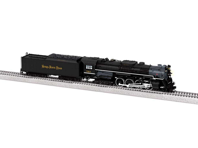 2-8-4 Berkshire w/Mars Light - Standard DC -- Nickel Plate #763 w/Mars Light (black, graphite, yellow)