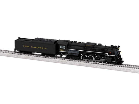 2-8-4 Berkshire - Standard DC -- Pere Marquette #1223 (black, graphite, yellow)