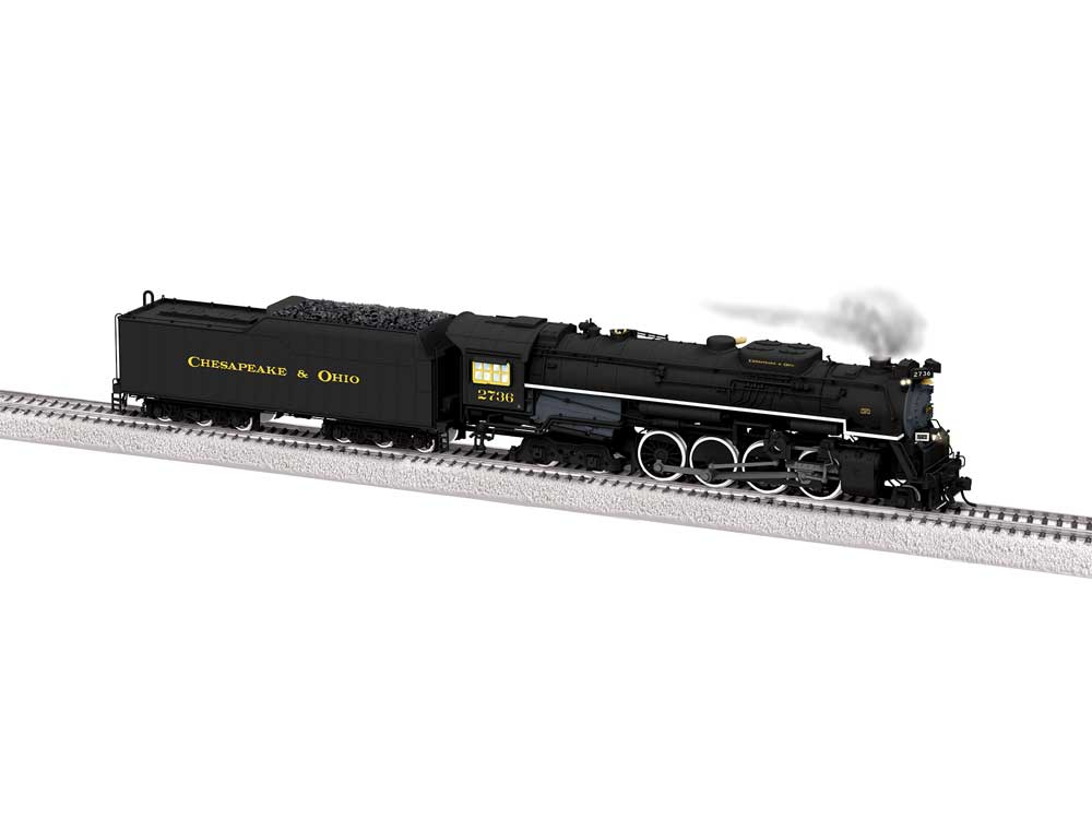 2-8-4 Kanawha - Sound and DCC -- Chesapeake & Ohio #2736 (black, graphite, yellow)