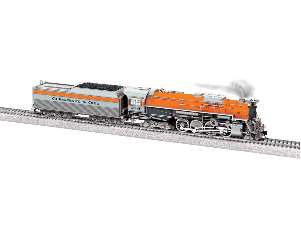 2-8-4 Kanawha - Sound and DCC -- Chesapeake & Ohio #2789 (Chessie Streamliner, silver, yellow)