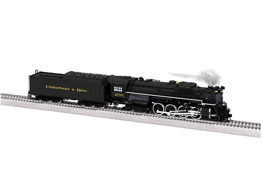 2-8-4 Kanawha - Sound and DCC -- Chesapeake & Ohio # 2716 (black, graphite, yellow)